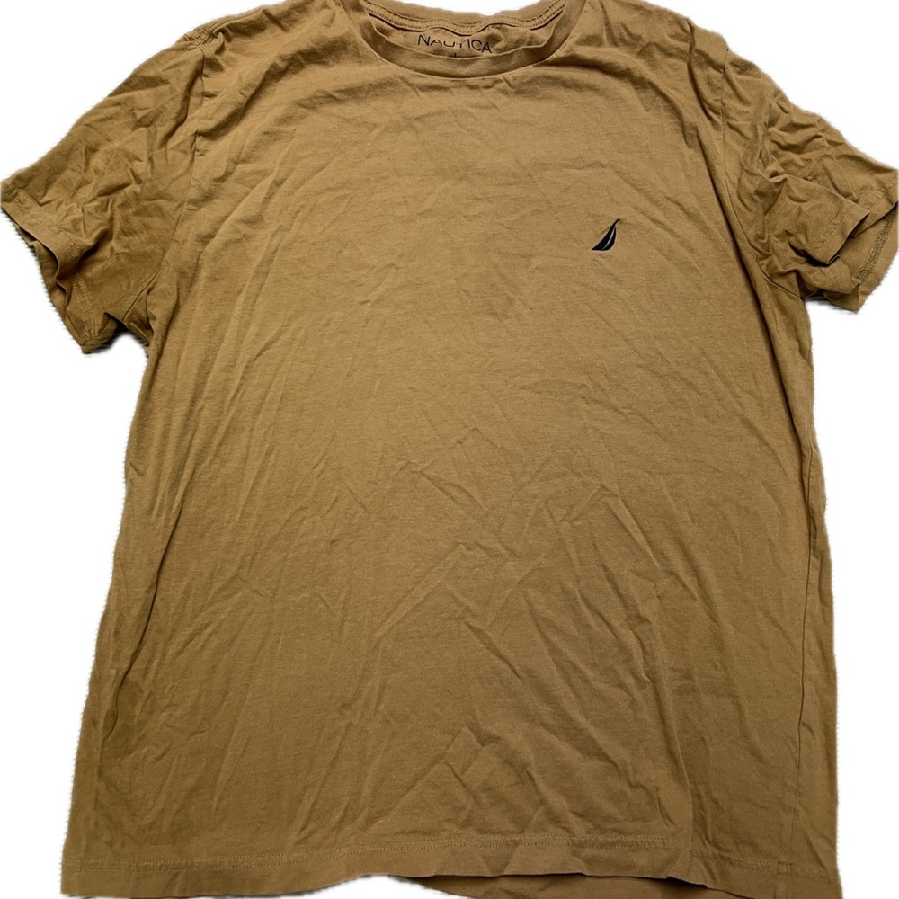 Nautica Men's Short Sleeve Brown Tee